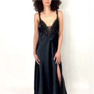 Victoria's Secret Vintage Gold Label Slip
Dress In Black 
Size Medium
